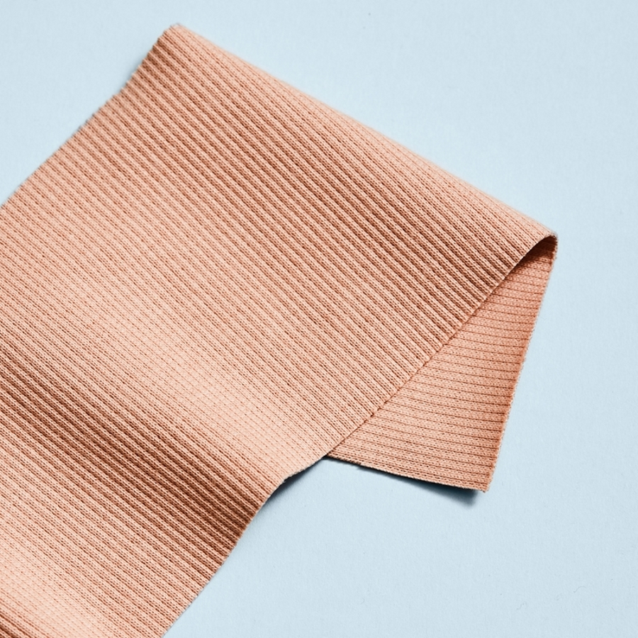 RIBBED CUFF/JERSEY - OLD PINK