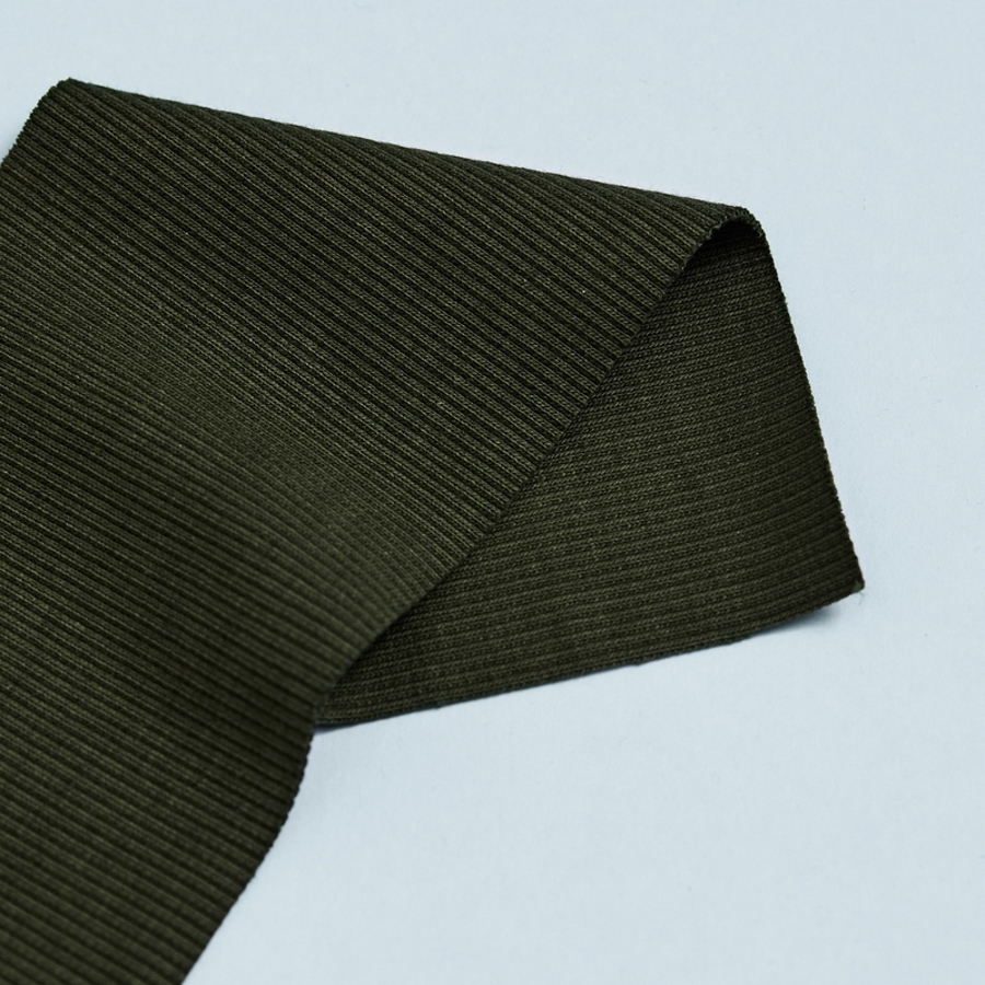 RIBBED CUFF/JERSEY - KHAKI GREEN