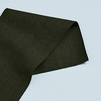 RIBBED CUFF/JERSEY - KHAKI GREEN