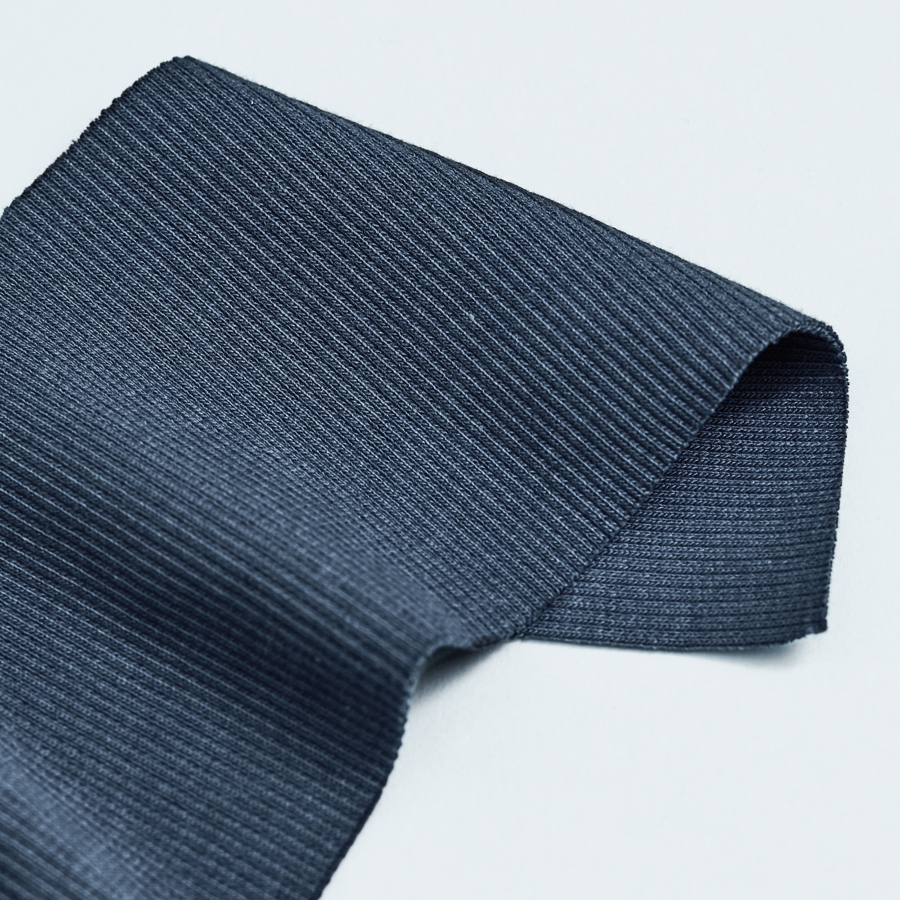 RIBBED CUFF/JERSEY - THUNDER BLUE