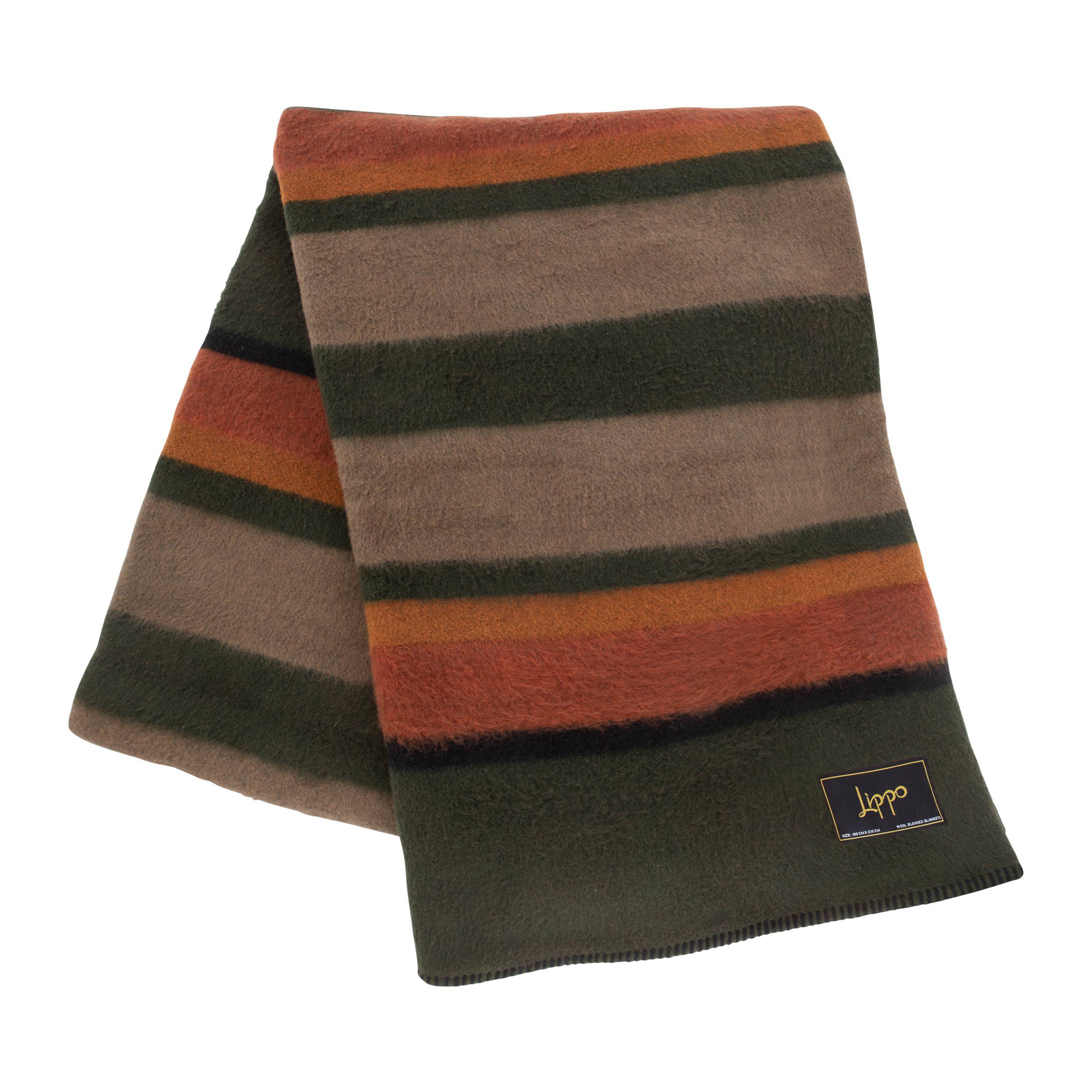Lippo Ull skritte teppe Stripe 180x210 cm - 4