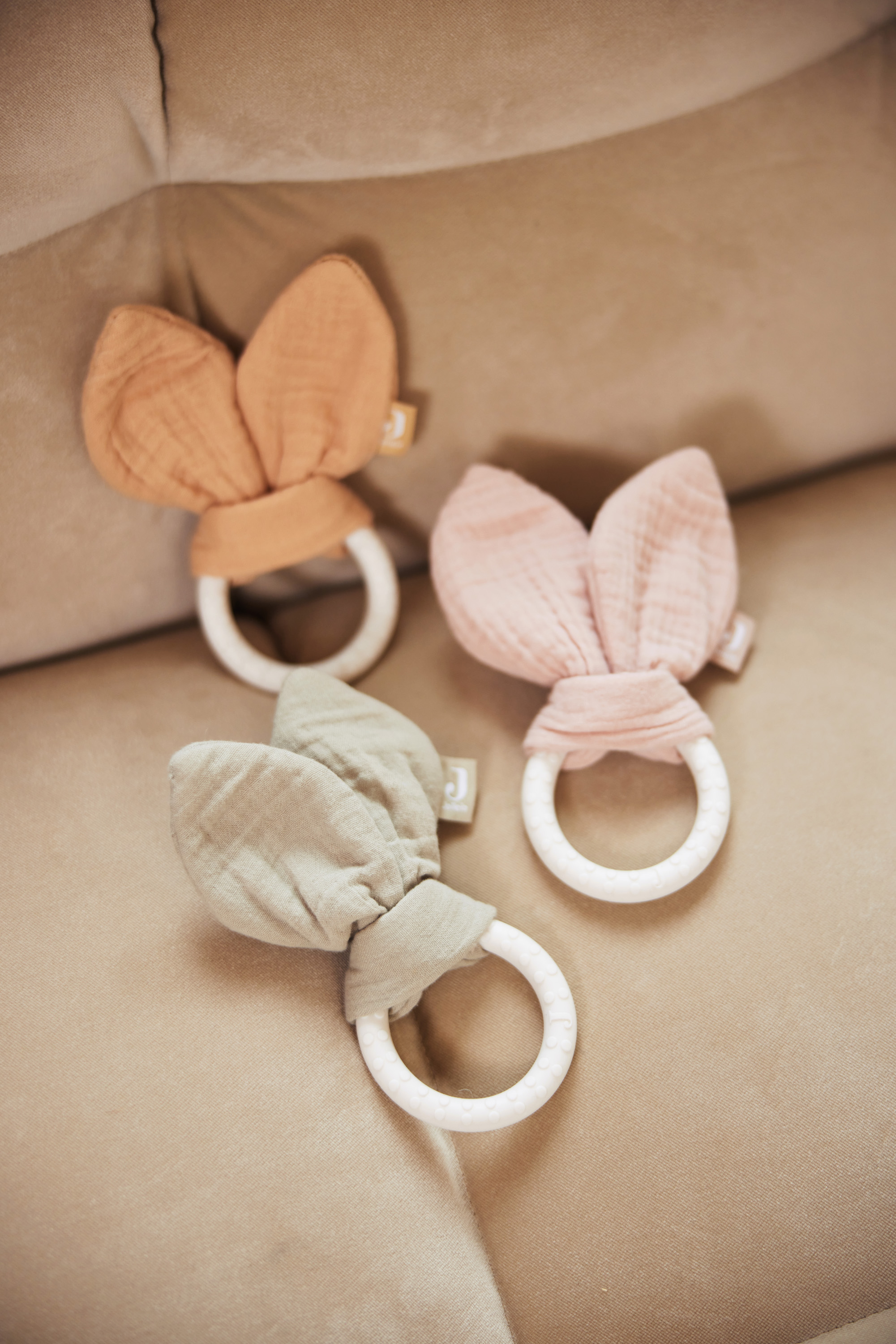 Jollein Bitring Silicone Bunny Ears Wild Rose - 6