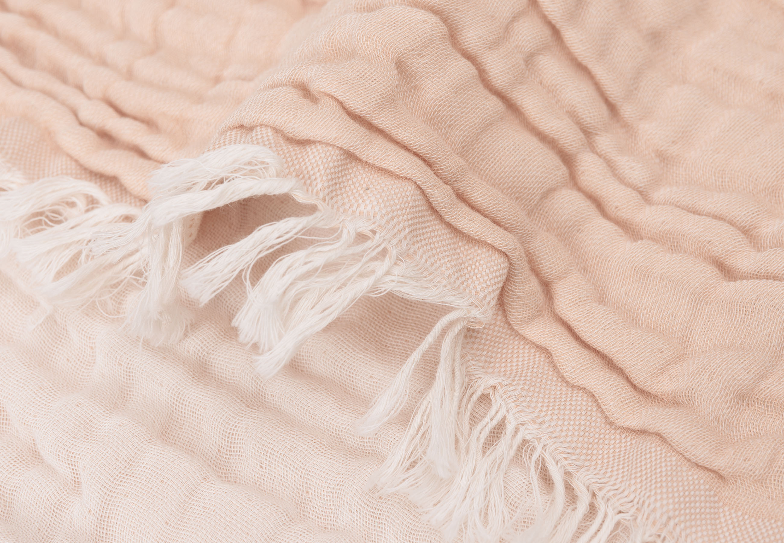 Jollein Muslinfilt Fringe 75x100cm Moonstone/Ivory GOTS - 10