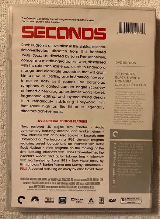 Seconds DVD Criterion Collection