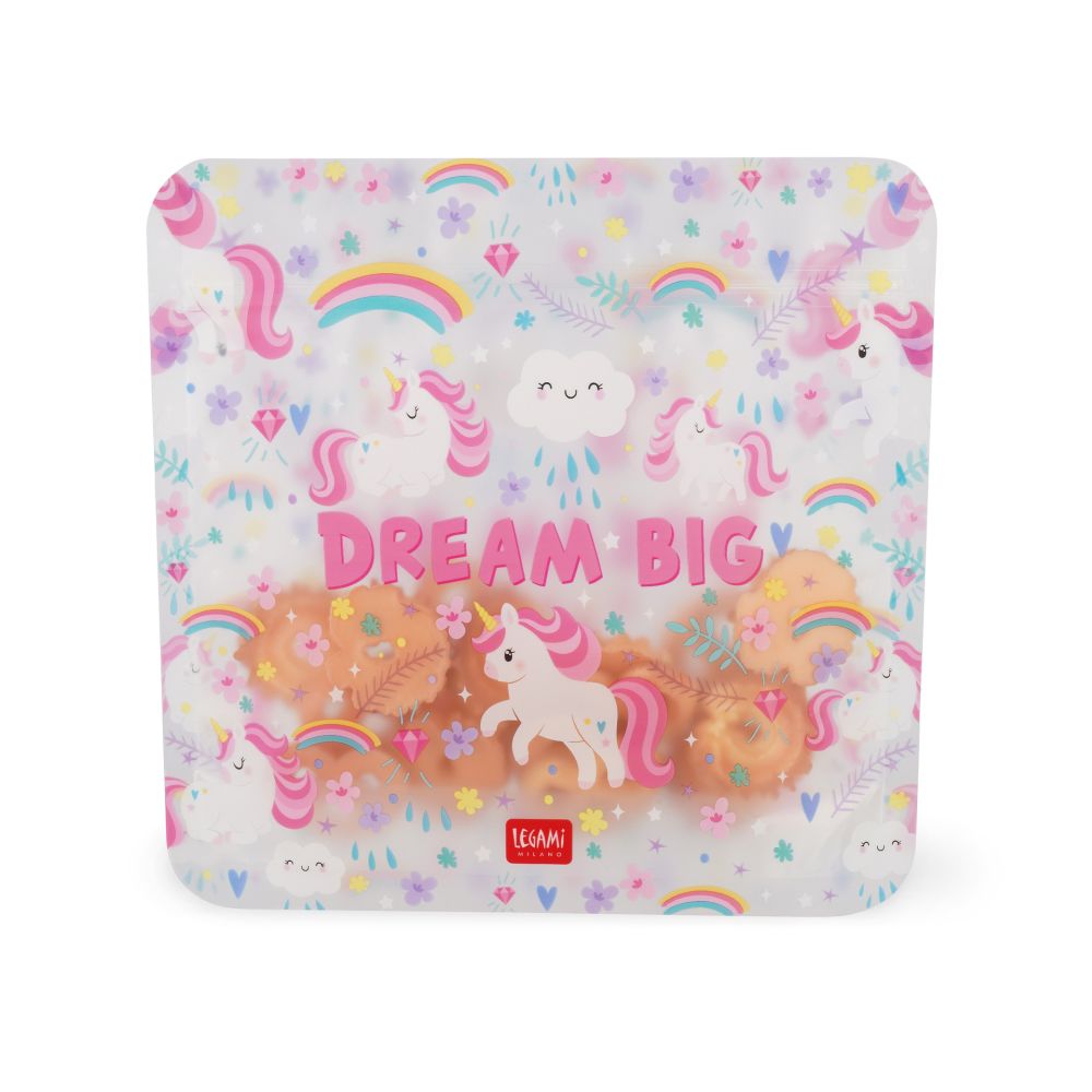 Zip snack bags, set med 3 st. - Unicorn