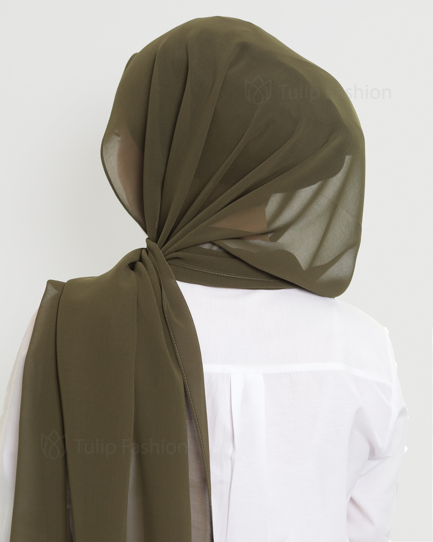 Hijab - The Daily Chiffon - Khaki Green - 3
