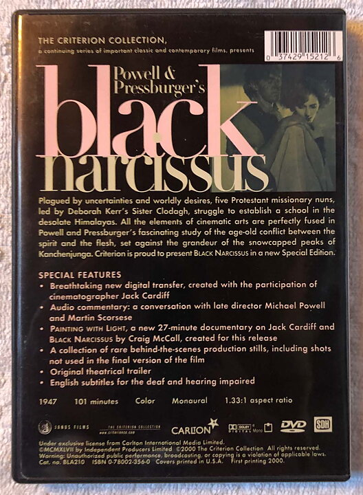 Black Narcissus DVD Criterion Collection