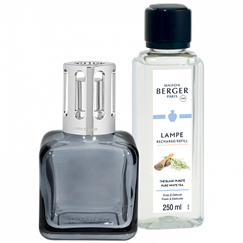 Maison Berger Lampa Cube Grey Gift Set Cotton Caress