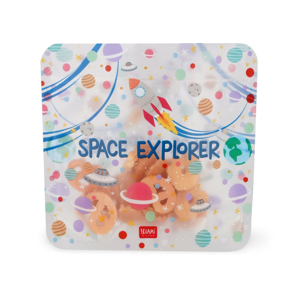 Zip snack bags, sæt med 3 stk. - Space
