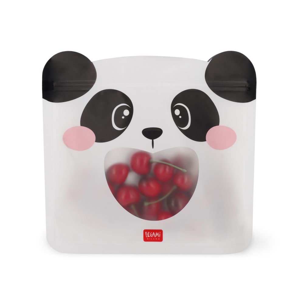 Zip snack bags, sæt med 3 stk. - Panda
