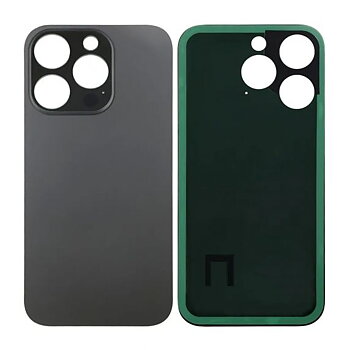 iPhone 14 Pro Baksida Glas med tejp - Svart