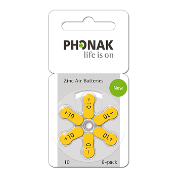 Battery 10 PowerOne Phonak TFT 6 BLI 6stk / pk