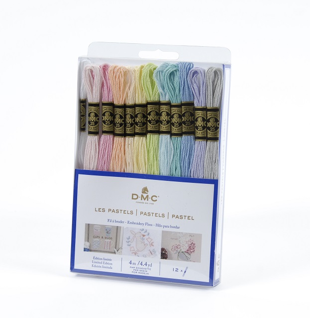 DMC MOULINÉ  "PASTEL" - 12 FÄRGER