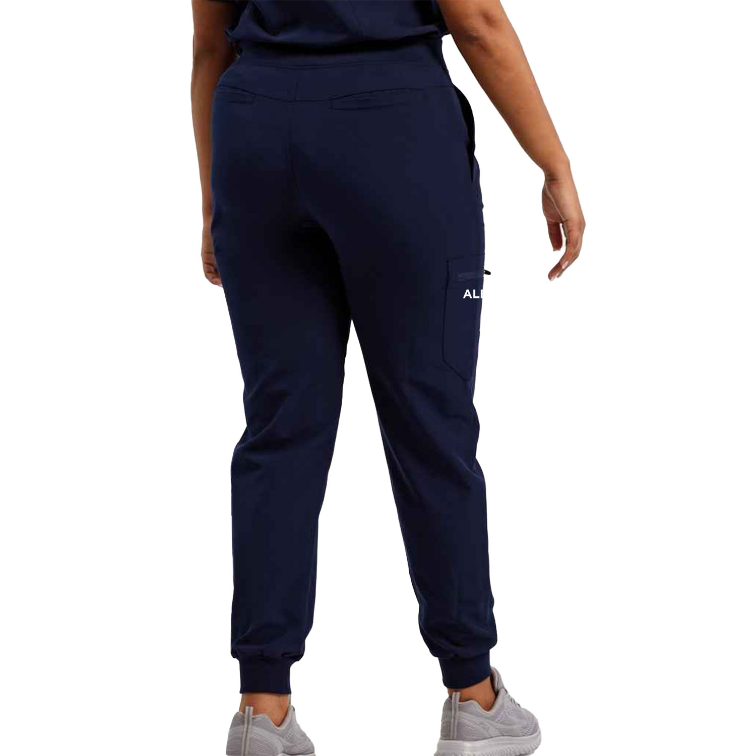 Jogger pants stretch marinblå, dam - 2