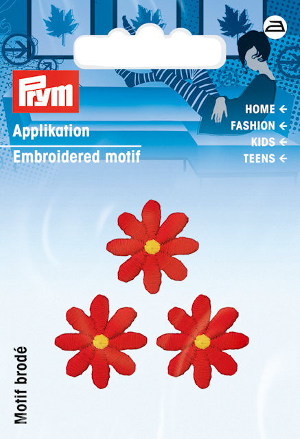 APPLIQUE FLOWER - RED