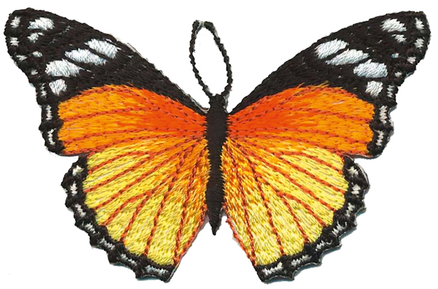 APPLIQUE BUTTERFLY - YELLOW