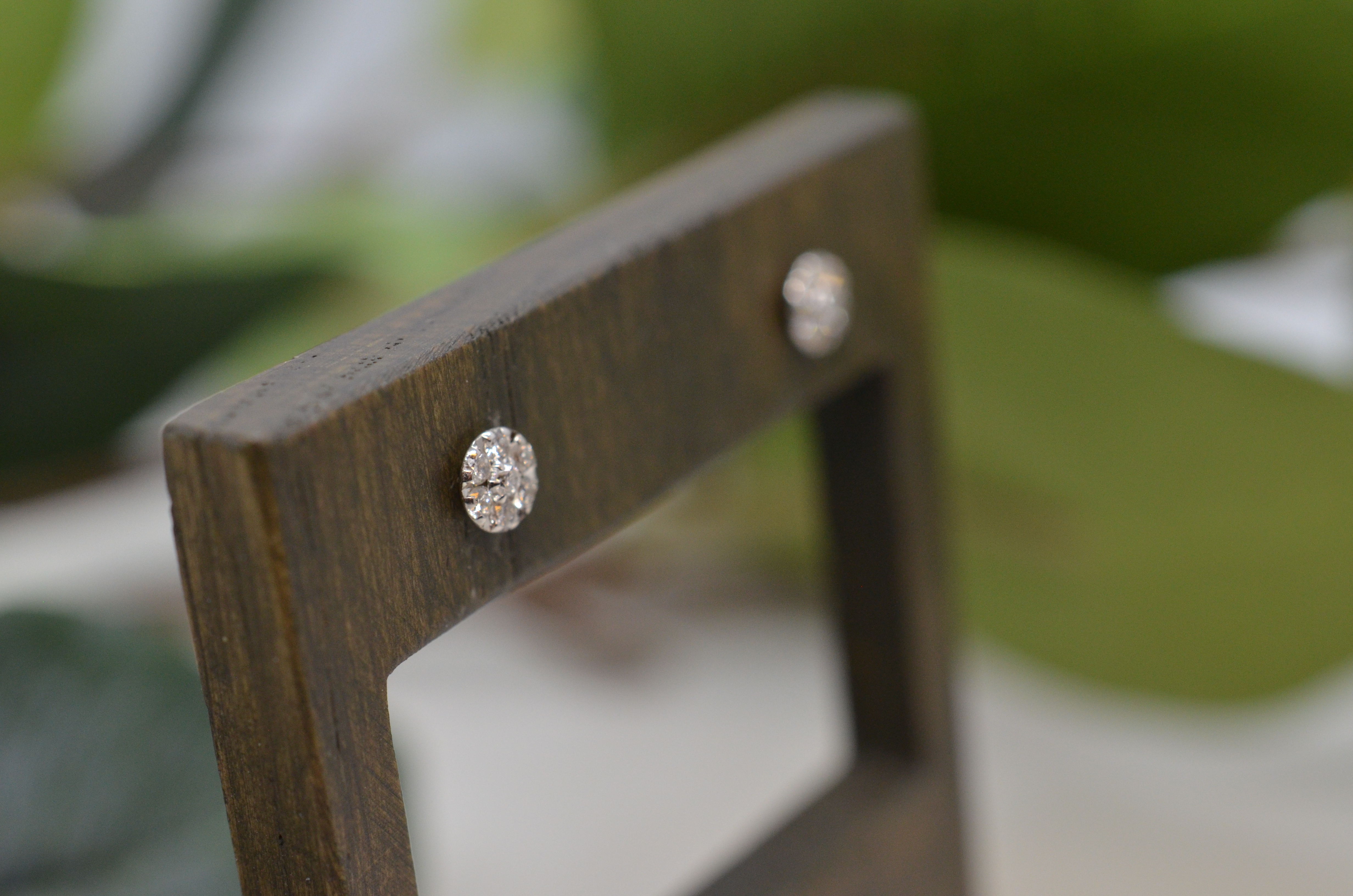 Second Hand 18k white gold earrings with diamonds - 4