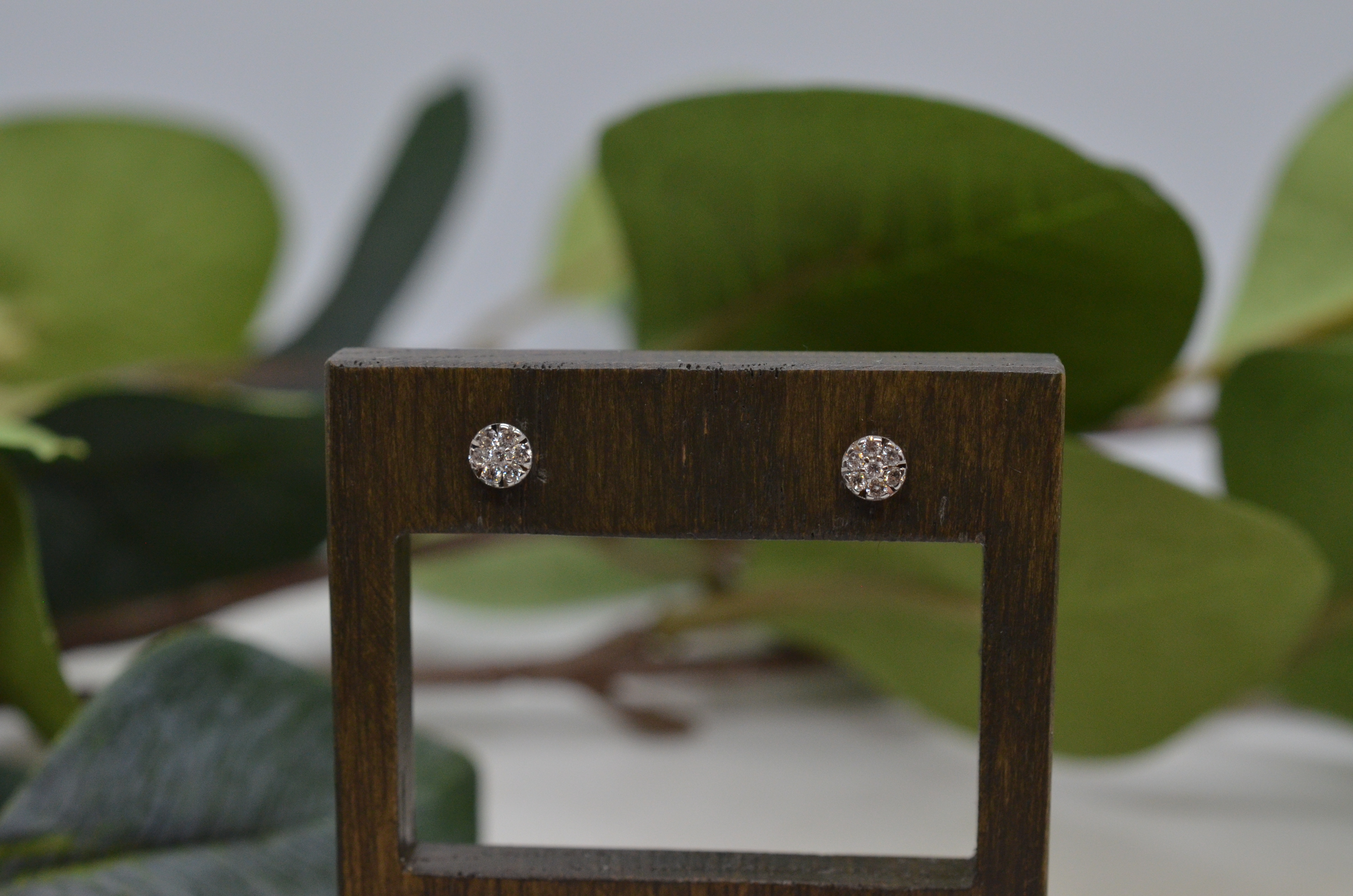 Second Hand 18k white gold earrings with diamonds - 2