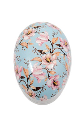 Easter egg - Magnolia - Light blue/Pink - 15 cm
