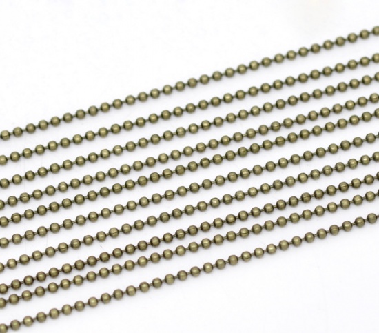 Ball chain, bronze 1,5mm - 2