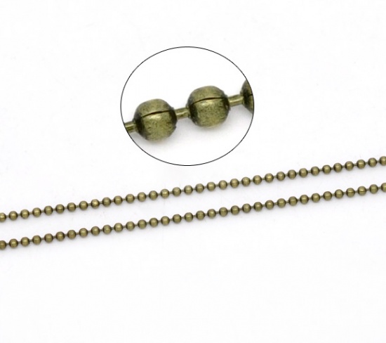 Ball chain, bronze 1,5mm