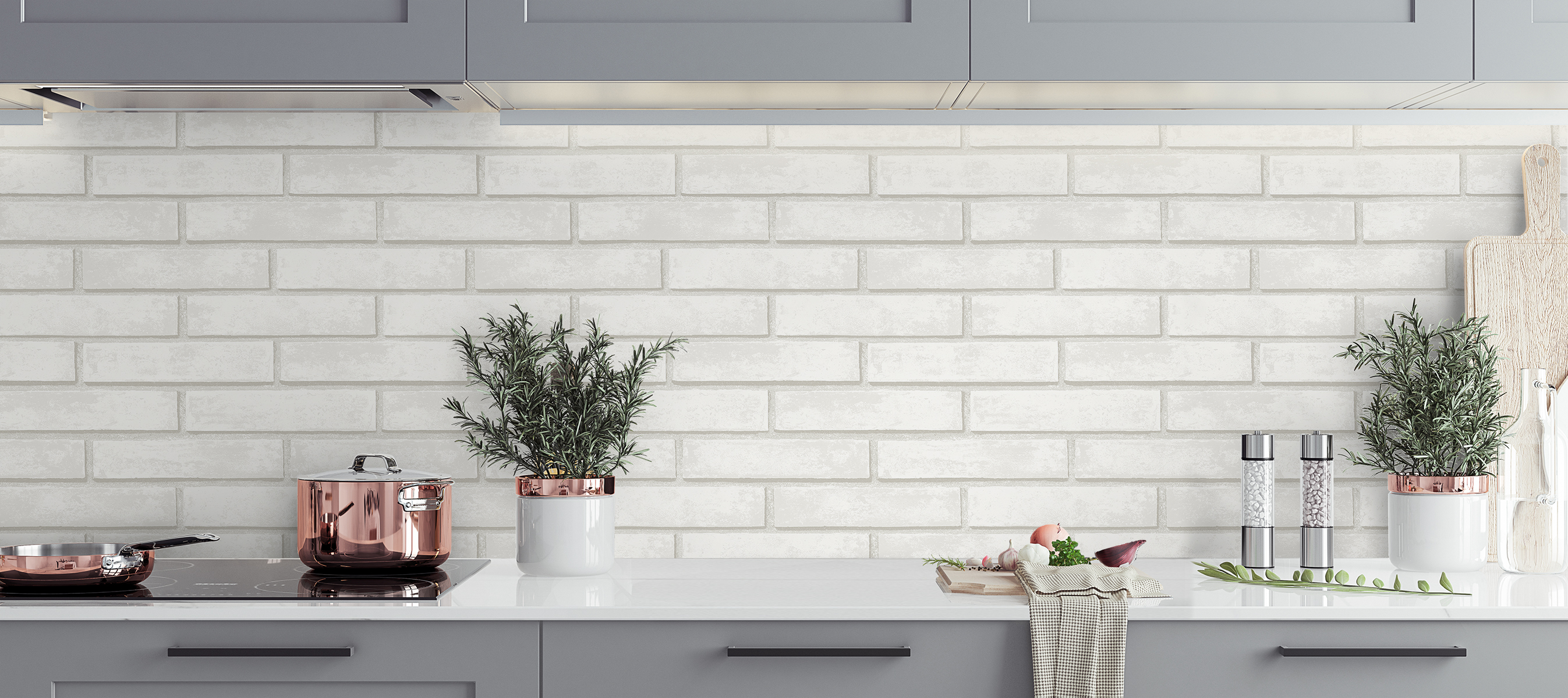 Monarch Brick (Arctic Grey) - Självhäftande Tapet - NW40600 - 3