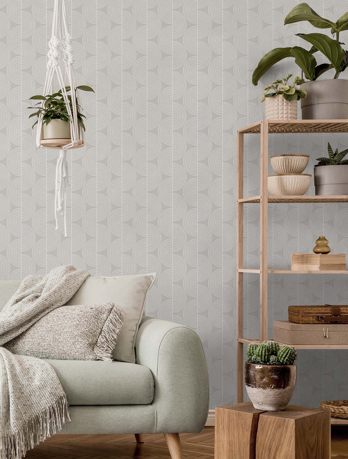 Zen Geo (Alloy Grey) - Självhäftande Tapet - NW44205 - 2