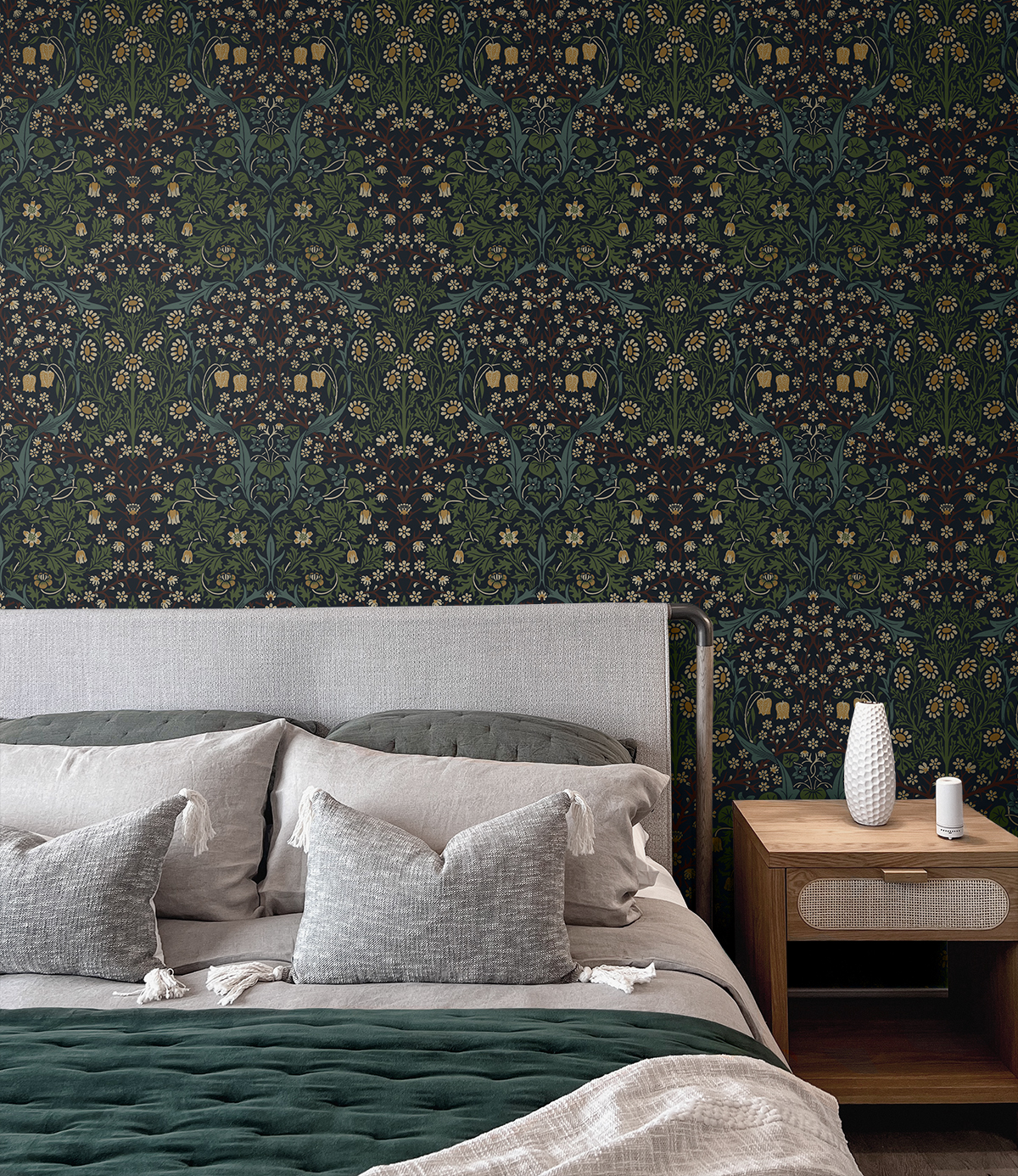 Victorian Garden (Midnight Blue & Evergreen) - Självhäftande Tapet - NW44522 - 3
