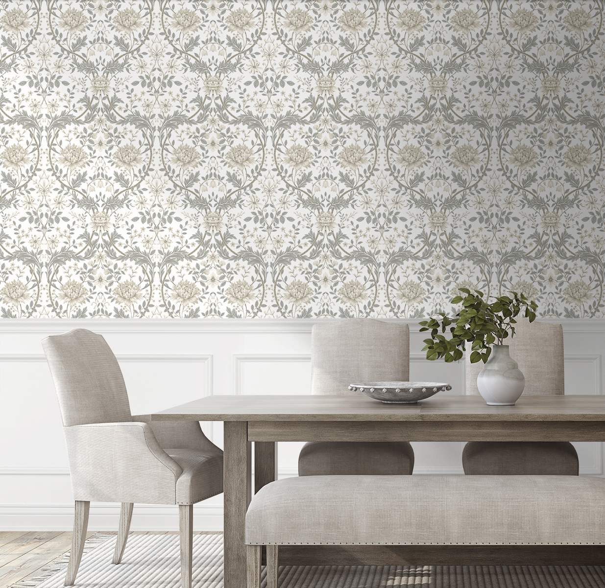 Honeysuckle Trail (Ivory & Grey) - Självhäftande Tapet - NW44600 - 3