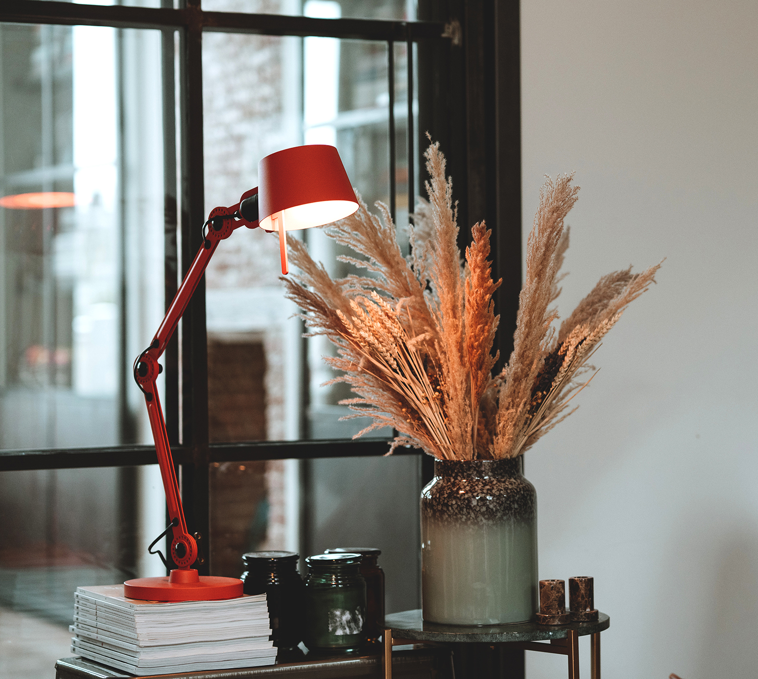TONONE - BOLT 2-ARM DESK LAMP - STRIKING ORANGE