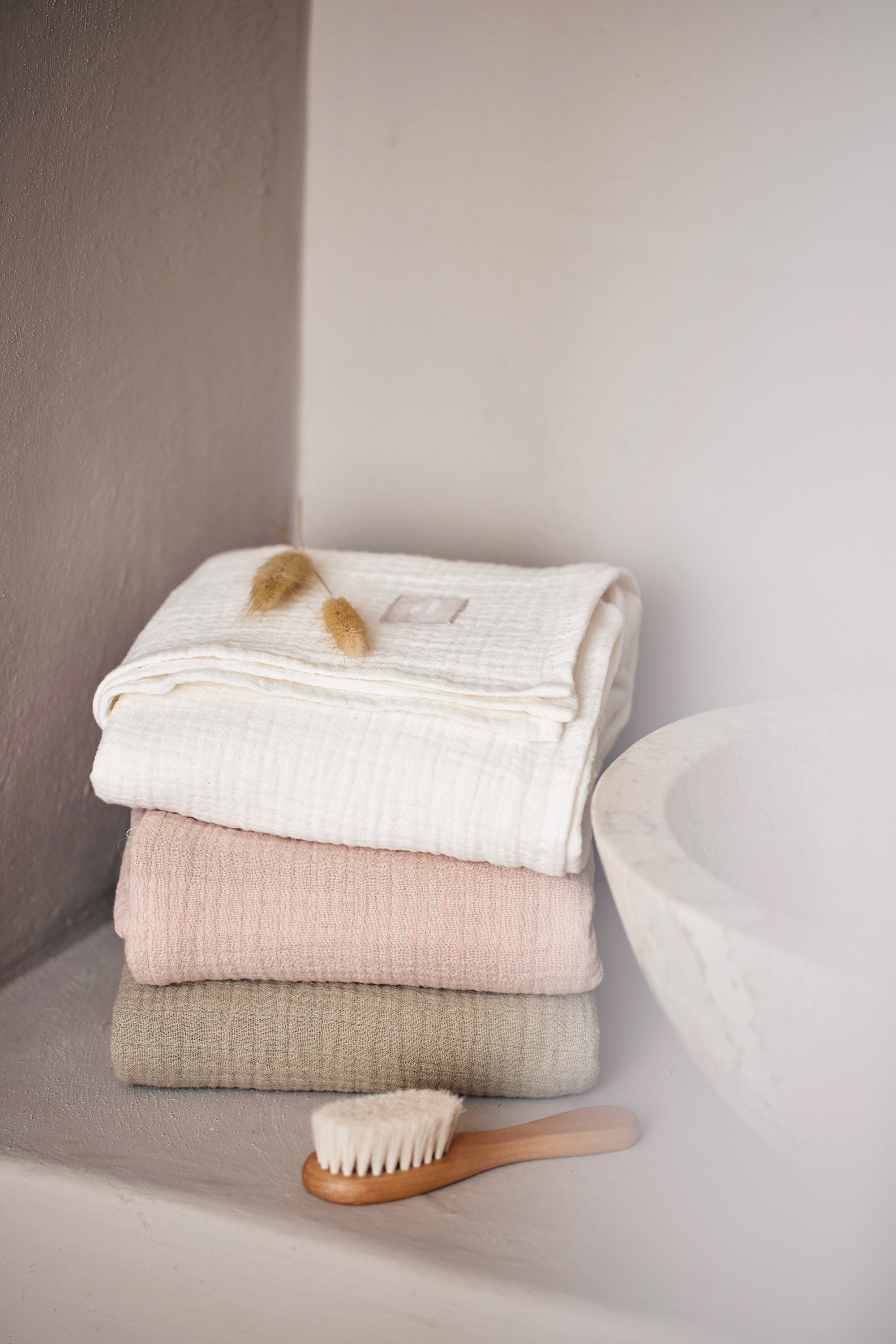 Jollein Muslinfilt 4-pack 70x70cm Wild Rose/Ivory - 5