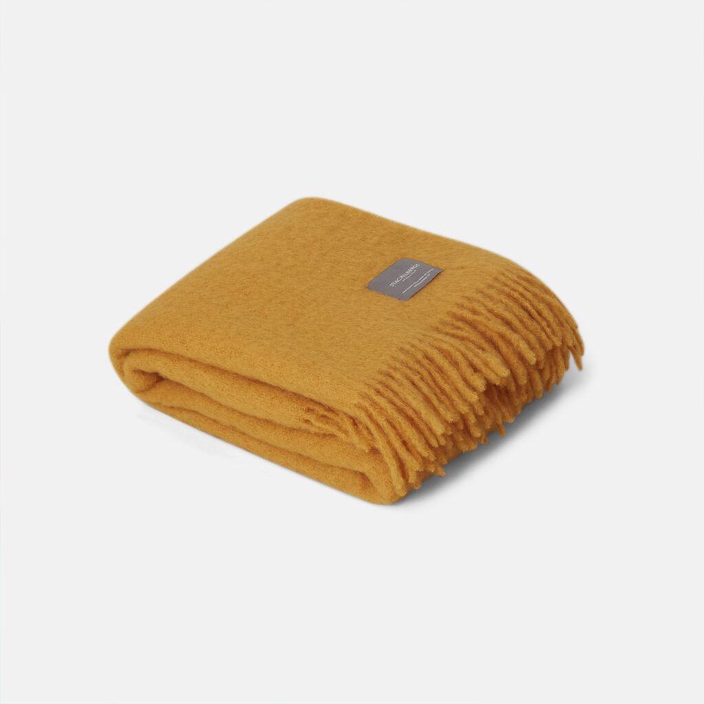 Mohair Pläd Jaffa Ochra