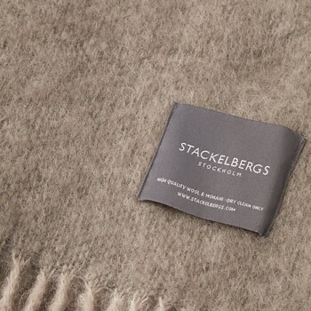 Mohair Pläd Light Taupe & Brindle Melange