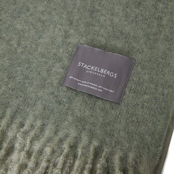 Mohair Pläd Sea Foam & Green Bay Melange