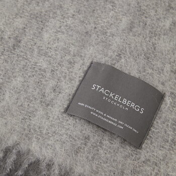 Mohair Pläd White & Skiffer Melange