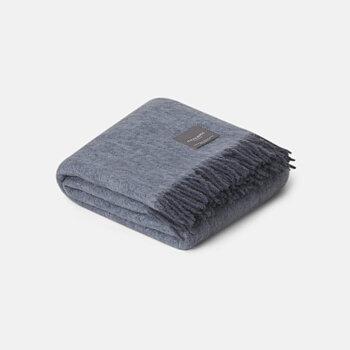 Mohair Pläd Tide & Blue Fog 