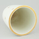 Wilhelm Kåge (Carrara 1934) White Widening Vase with Golden Decor 13 cm