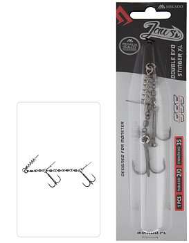 Mikado Jaws Double Stinger XL 2/0, 35kg 