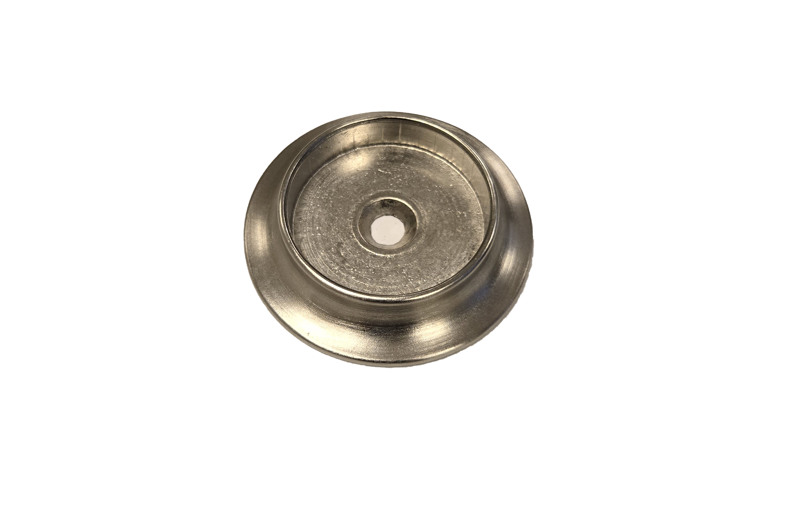 Väggbricka 40mm mattförnicklad mässing