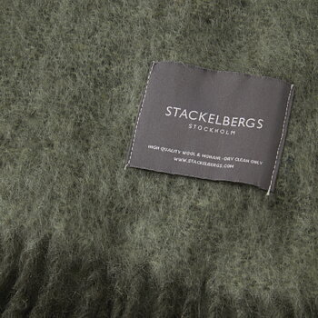 Mohair Pläd  Moss & Green Melange