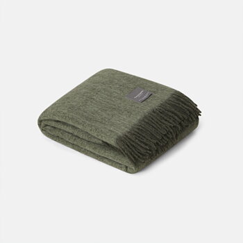 Mohair Pläd  Moss & Green Melange
