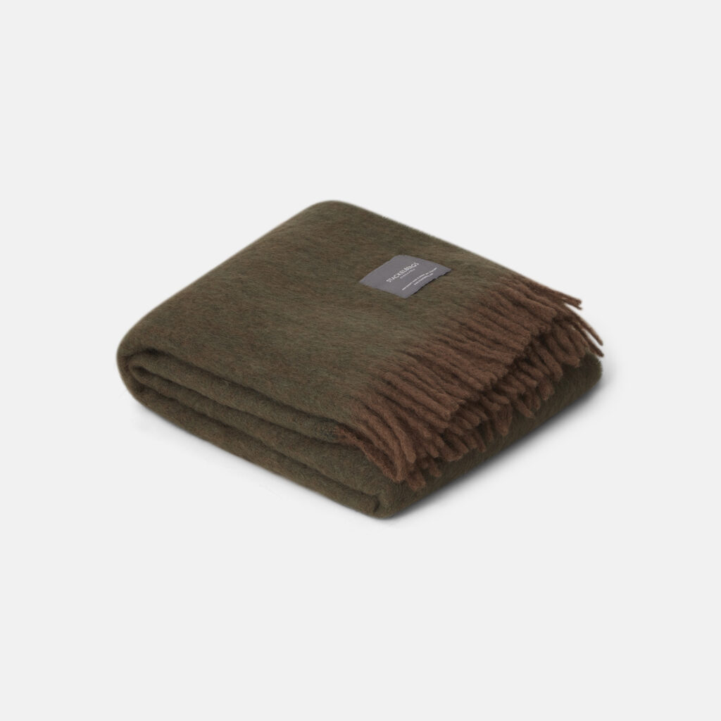 Mohair Pläd  Umbra & Moss Melange