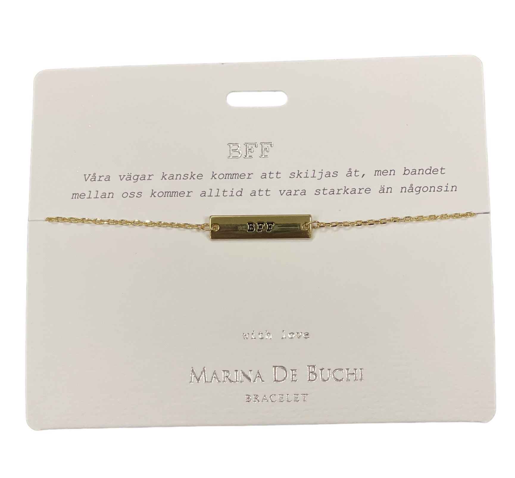 Budskaps Armband - BFF - "Våra vägar kanske kommer att skiljas åt, men bandet mellan oss kommer alltid vara starkare än någonsin"