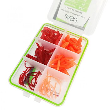 Jasu Fake Worms And Maggot Kit - 90pcs
