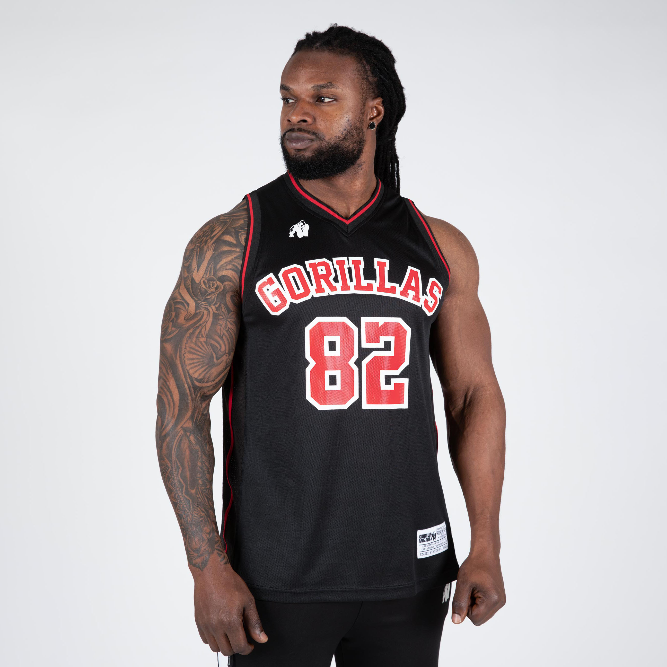 San Mateo Jersey Tank Top, black/red - 3