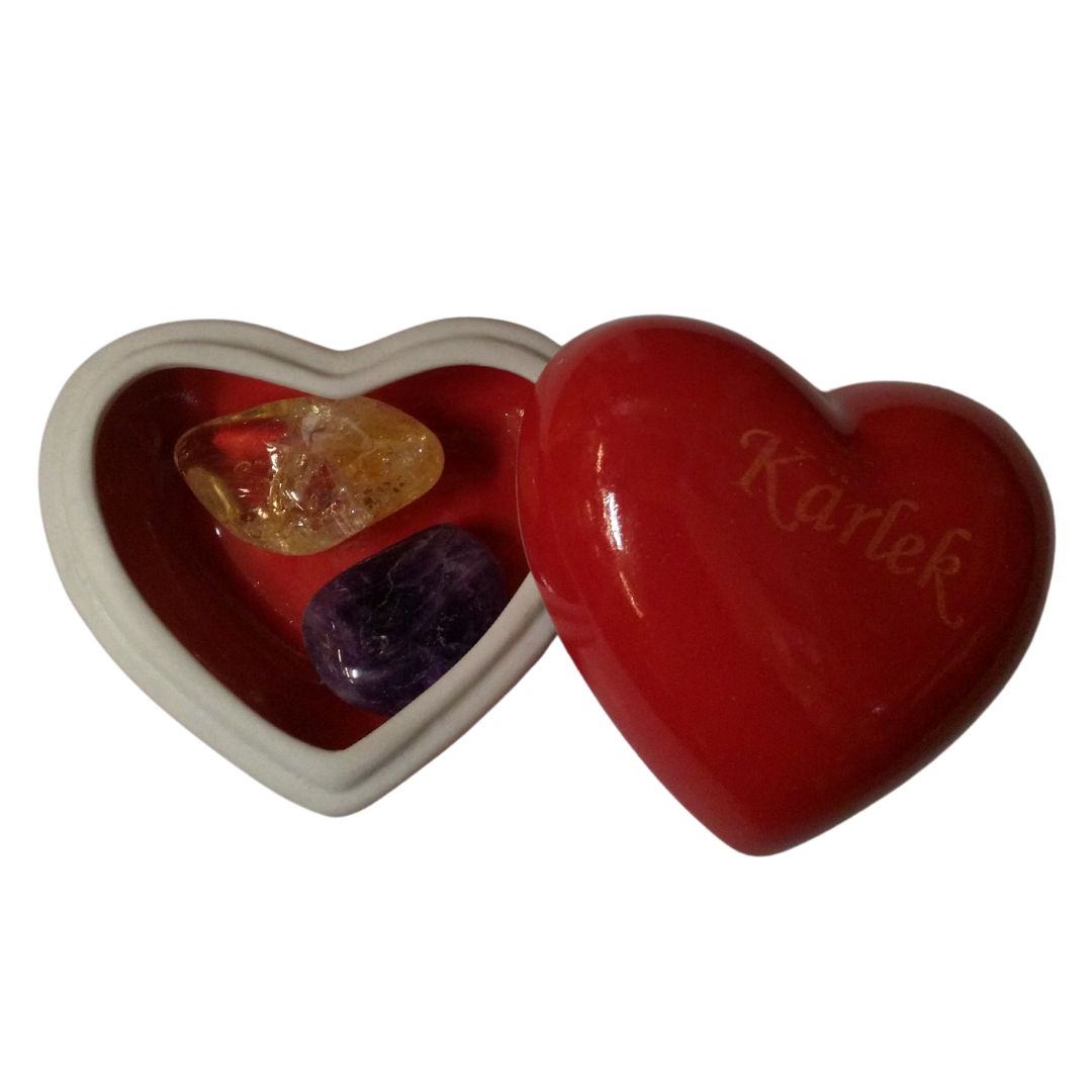Ceramic Box - Red Heart Kärlek (Love) - LaReina.se