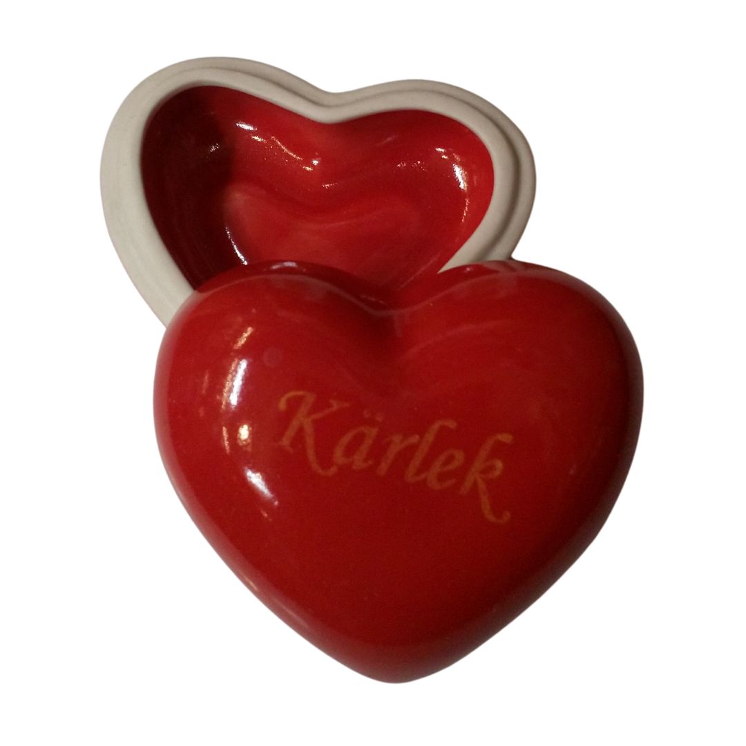 Ceramic Box - Red Heart Kärlek (Love) - LaReina.se