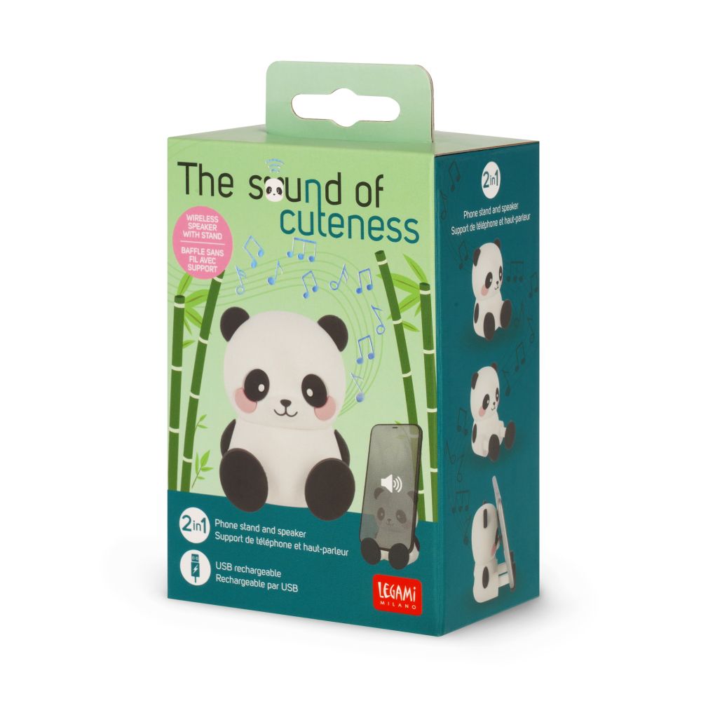 The sound of cuteness, Panda, trådløs højttaler med mobiltelefonholder - 3