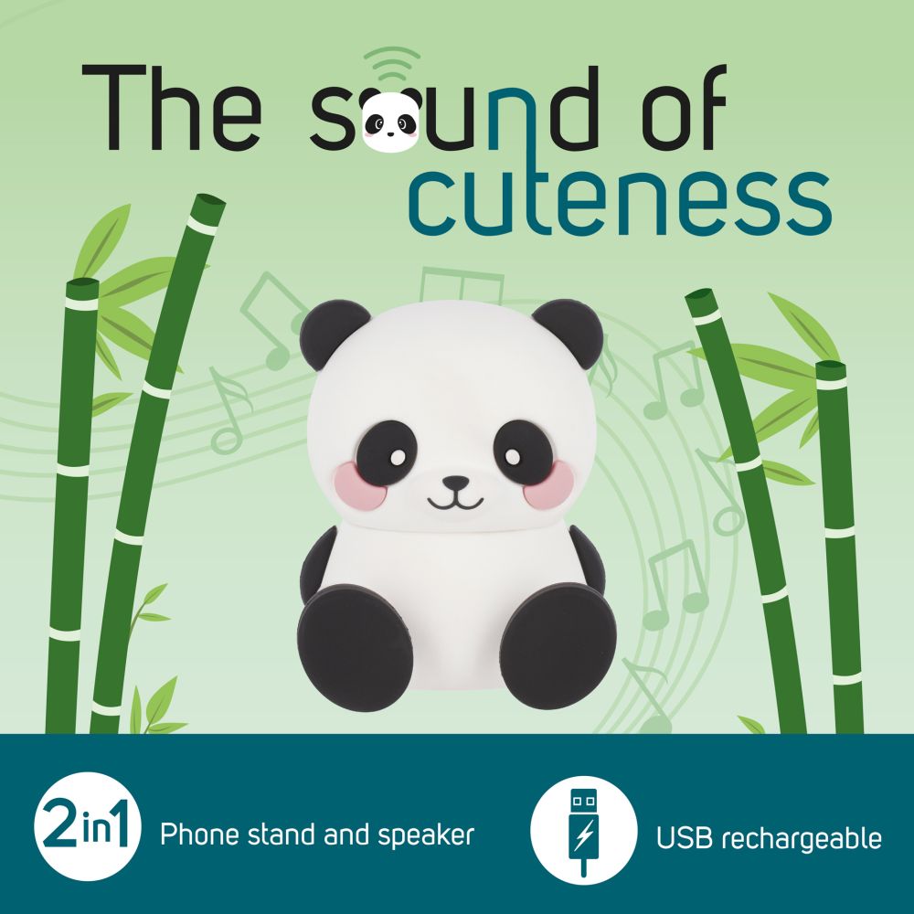 The sound of cuteness, Panda, trådløs højttaler med mobiltelefonholder - 5
