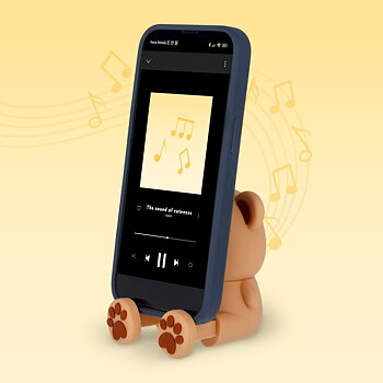 The sound of cuteness, Teddy bear, trådløs højttaler med mobiltelefonholder